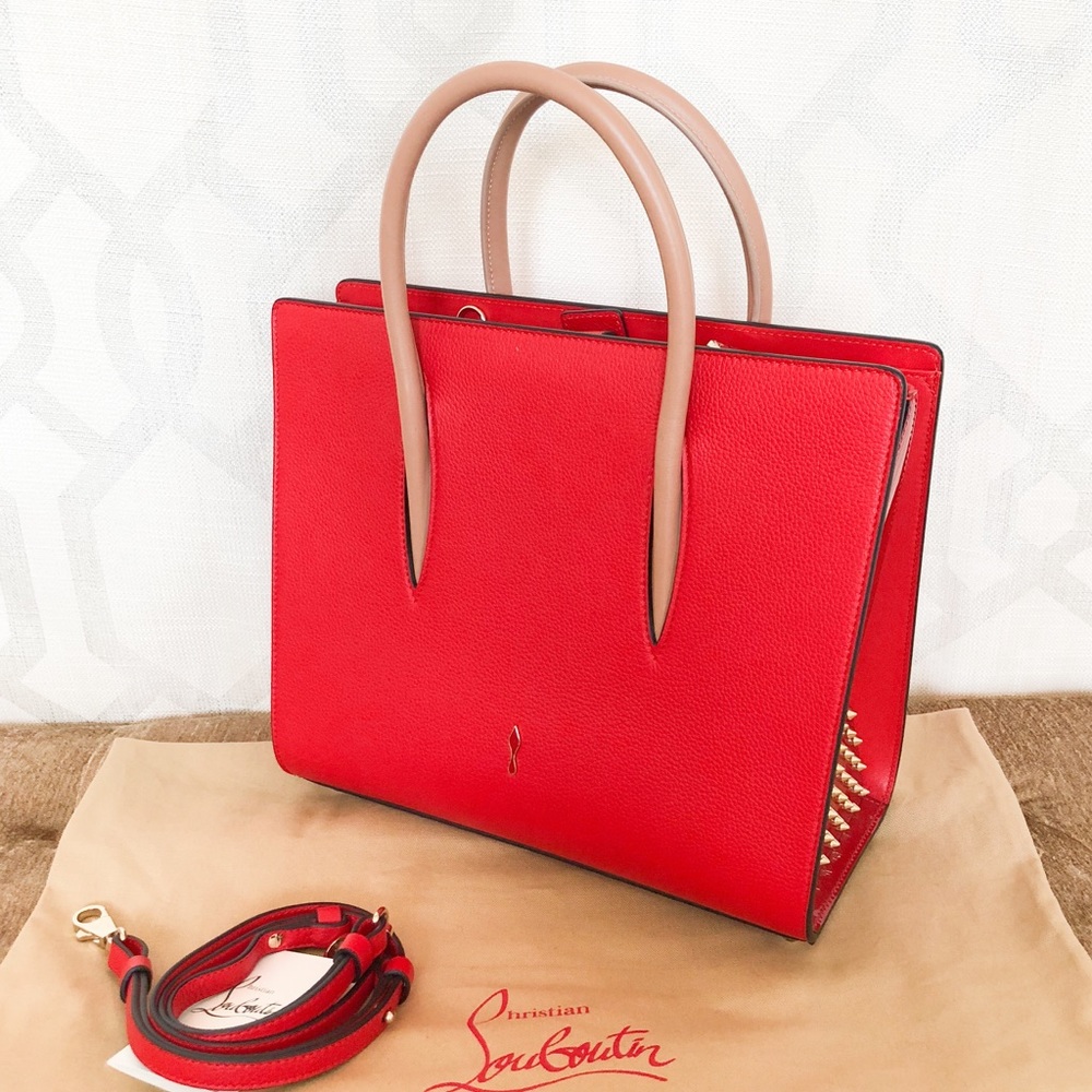 Sold Christian Louboutin Paloma Medium Red Tote - Picture 3 of 8